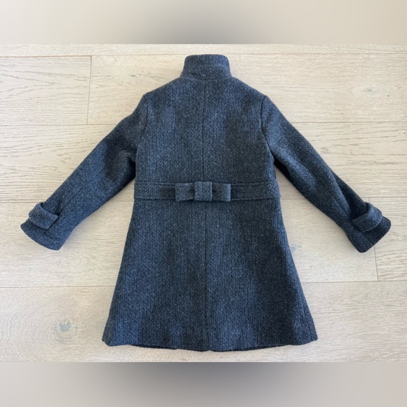 Jacadi Girls Gray Wool blend Pea Coat  size 6 - Picture 3 of 7